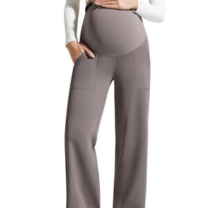 Women's Maternity Wide-Leg Pants - Beige